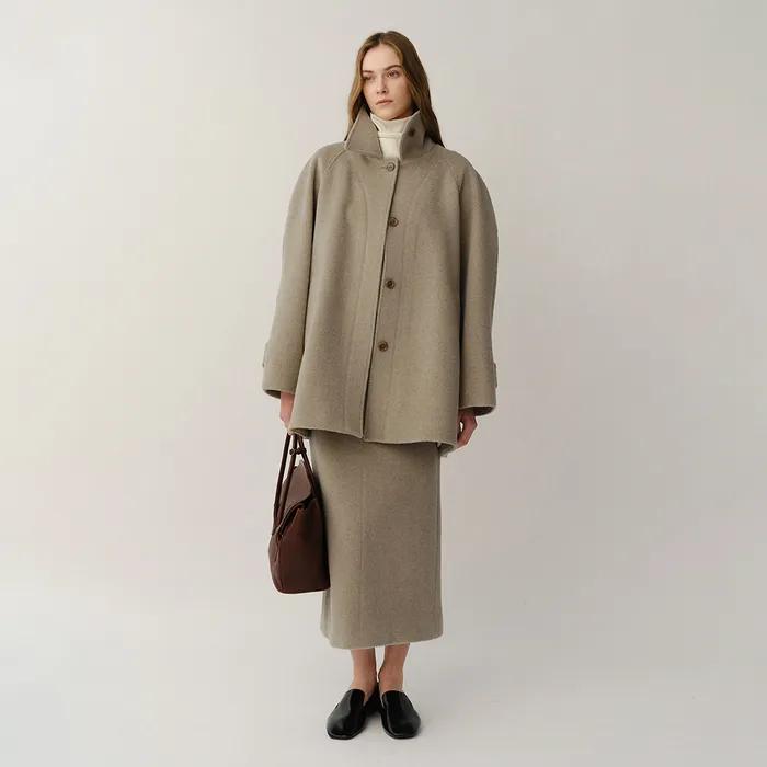 Cassia Half Coat Sage Olive
