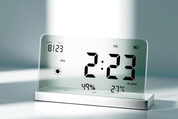 유리나무 날씨 온습도 디지털시계3세대 터치