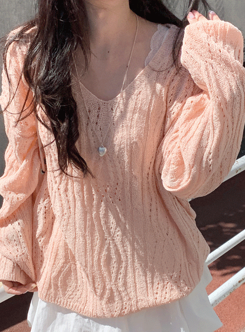 [TOKYO] 코르셋 벚꽃 니트 (3color)