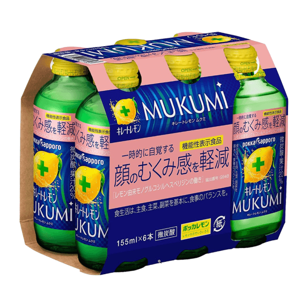 포카 삿포로 킬레이트 레몬 MUKUMI 무쿠미 드링크 155ml 6개