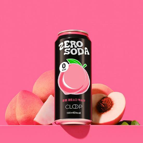 클룹 제로소다 복숭아 500ml ( 0 Kcal/ 탄산보존 클룹뚜껑 )