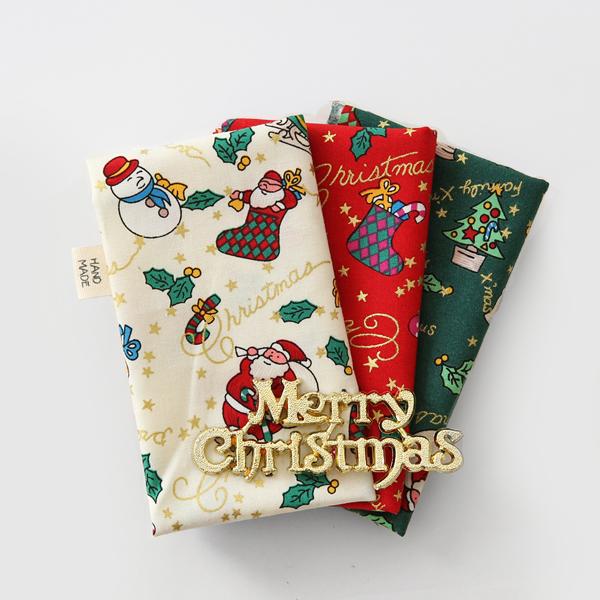 원단패키지 크리스마스원단 천 패브릭 산타랑 3종57636