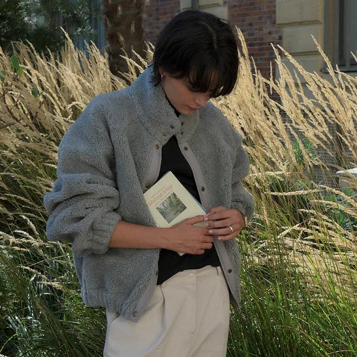 10/31예약배송_Cozy fit fleece pocket jumper_grey