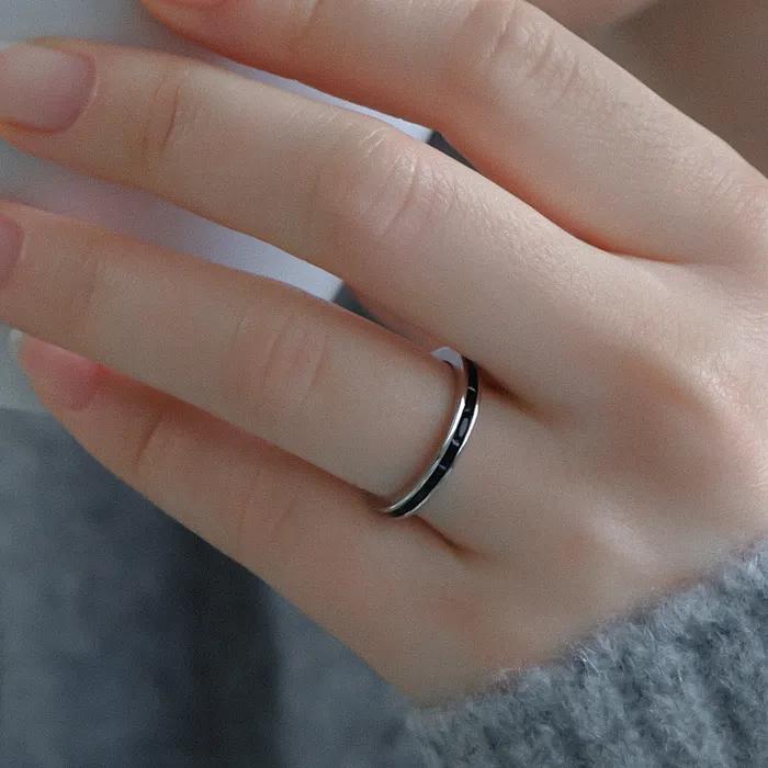 [한예지 착용]black onyx ring
