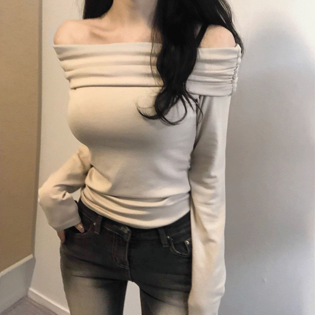 [주문폭주❤️‍🔥/일부당일발송]소프트 텐션 오프숄더