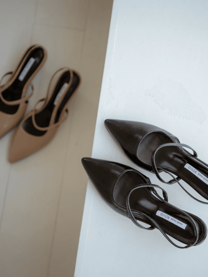 소보 베인드 미들힐 슬링백 5cm