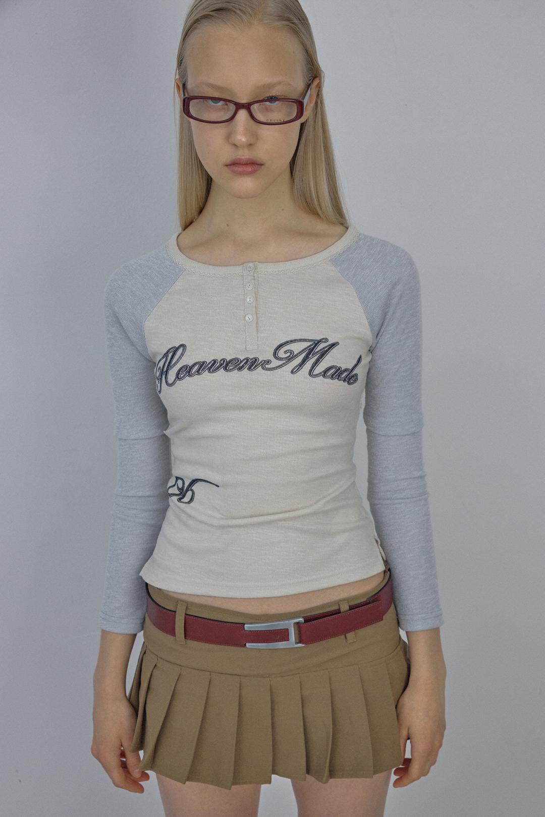 Heavenly Button Down T-shirt Beige