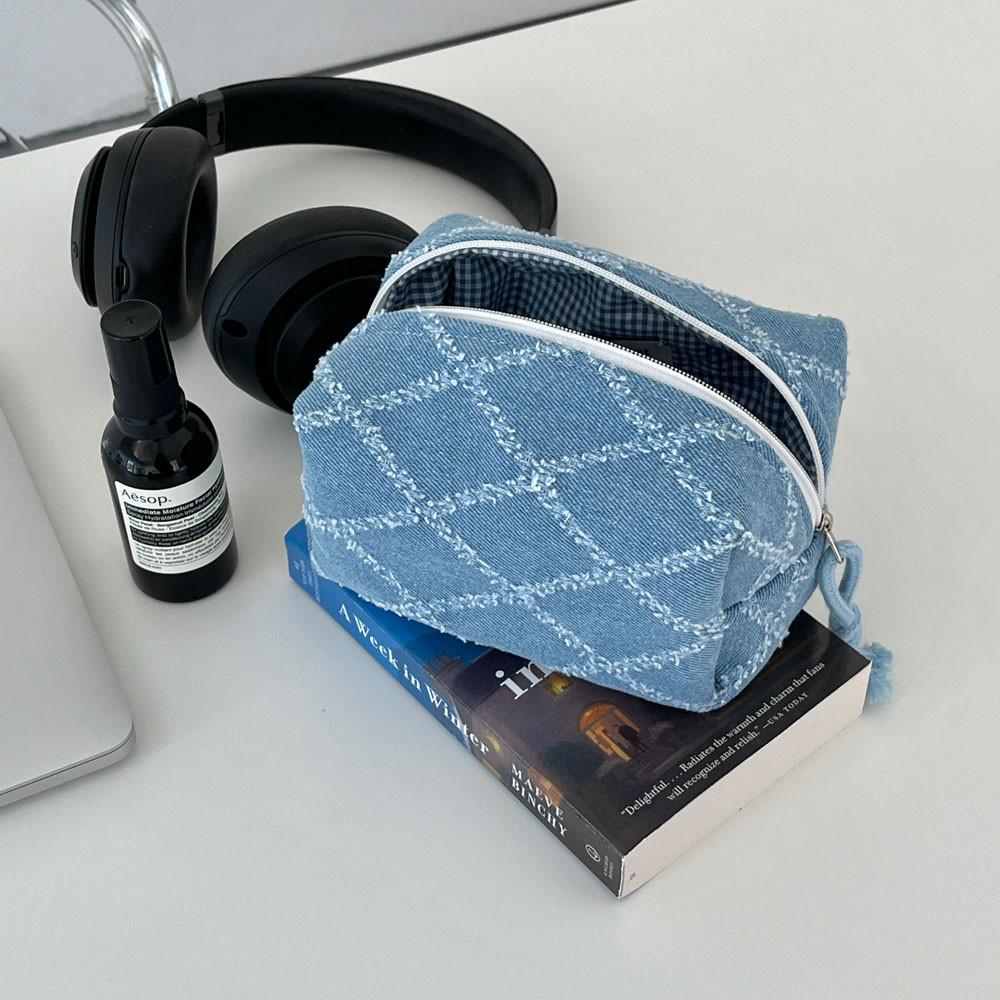 아르장 네모 파우치 - 메르 / 화장품 파우치 데일리 파우치 / Argent square pouch - mer