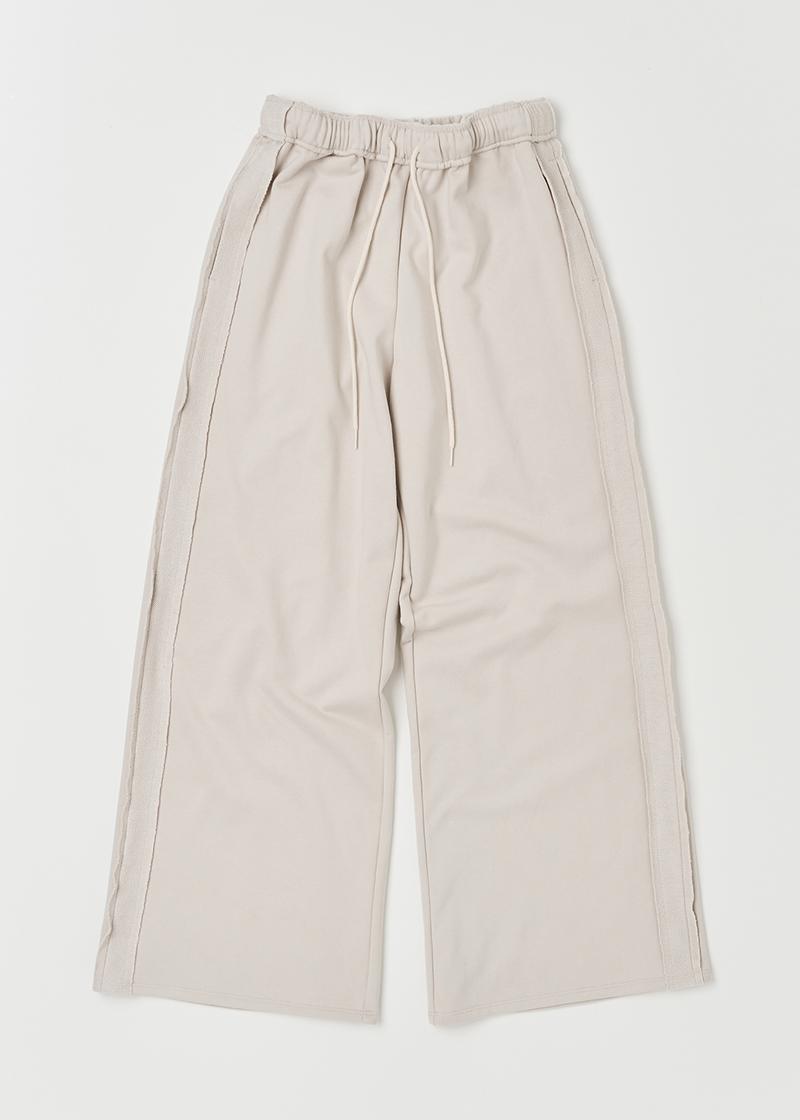 WIDE LEG SWEAT PANTS IN BEIGE