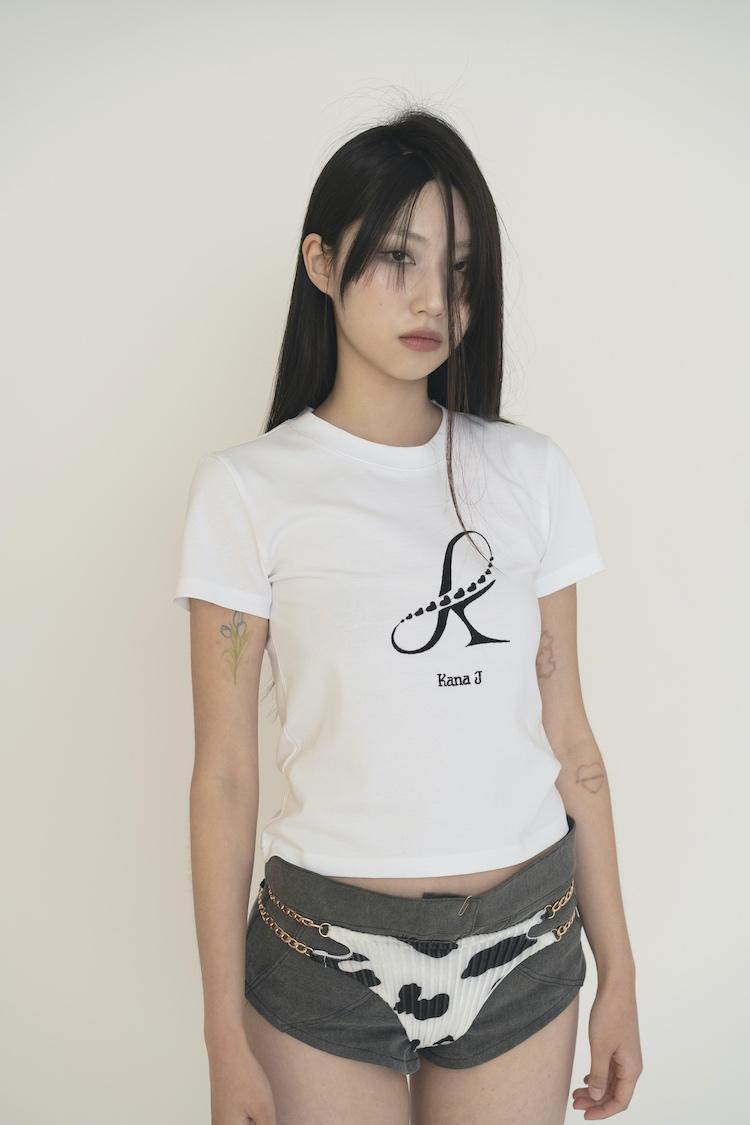 KanaJ mini heart T - Black