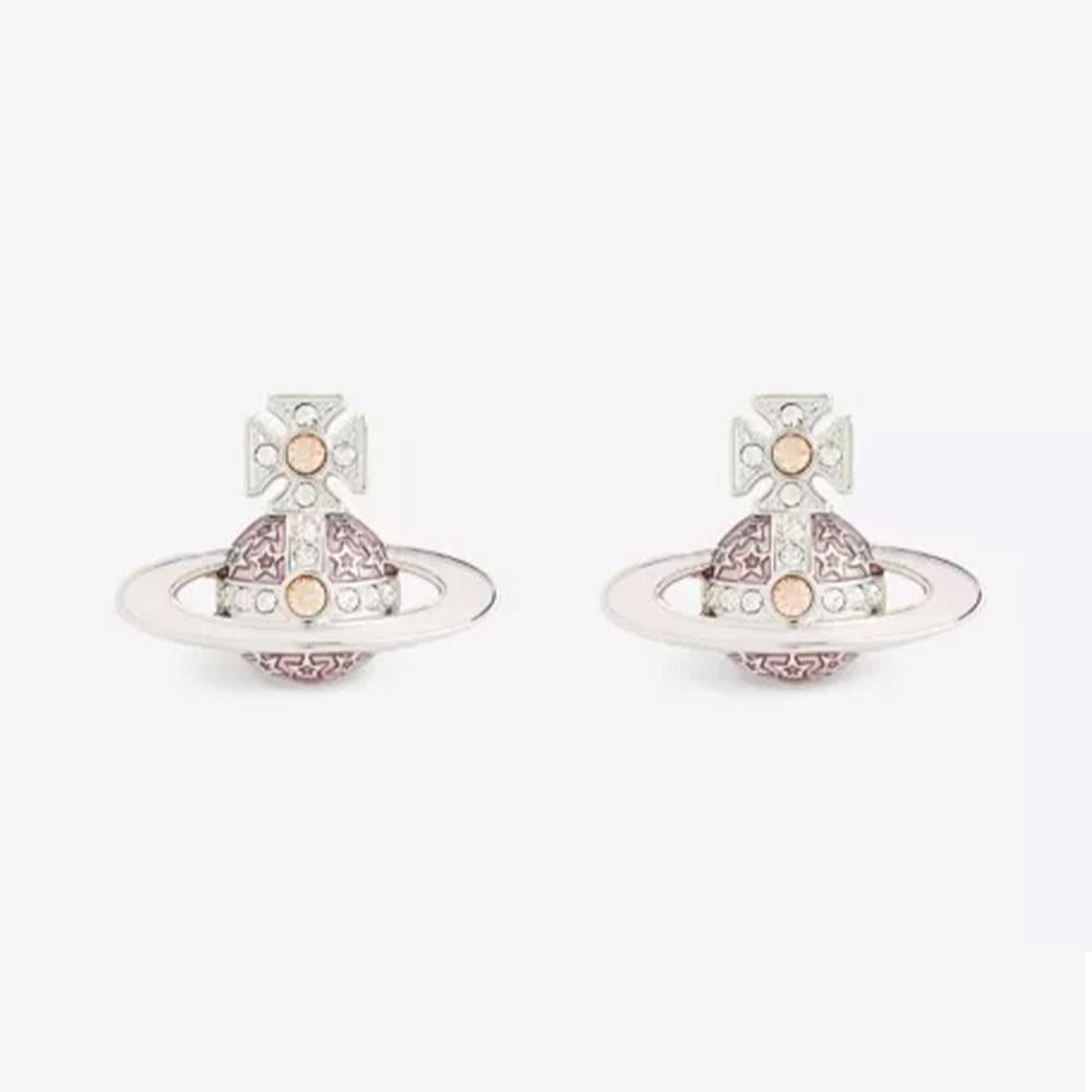 비비안웨스트우드 록산느 크리스탈 스터드 귀걸이