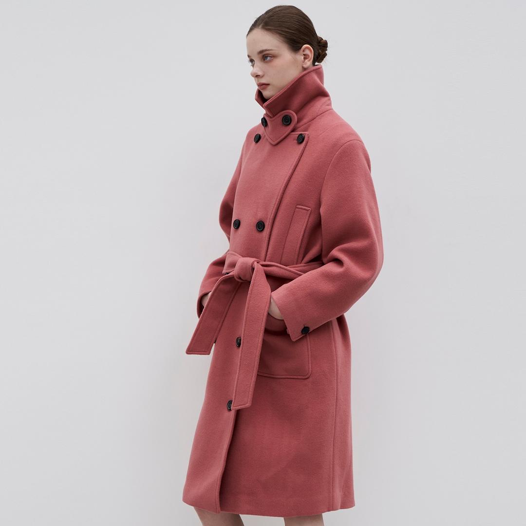 23FW 칼라2 컬렉터 프리미엄 러브엘리자베스 메리노울코트 핑크(코트)