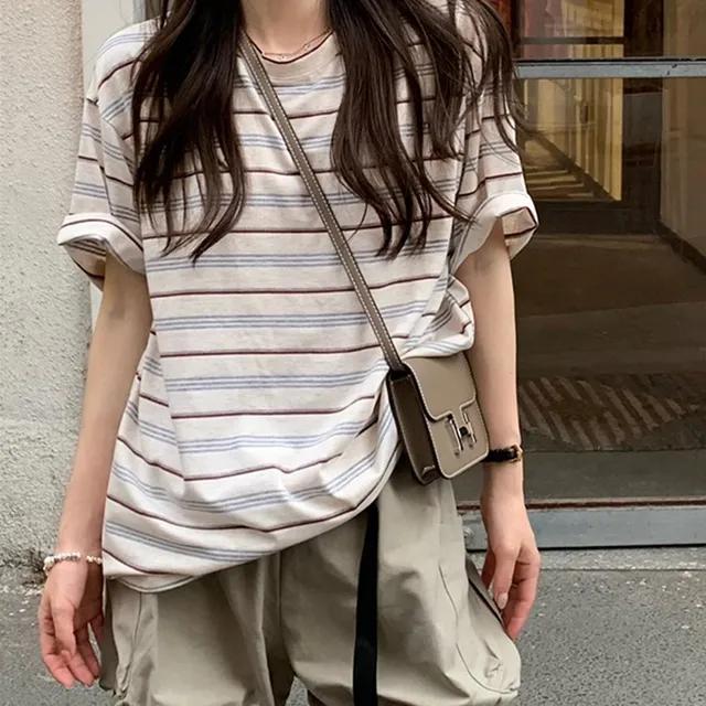 커넥트 오버핏 단가라 반팔티