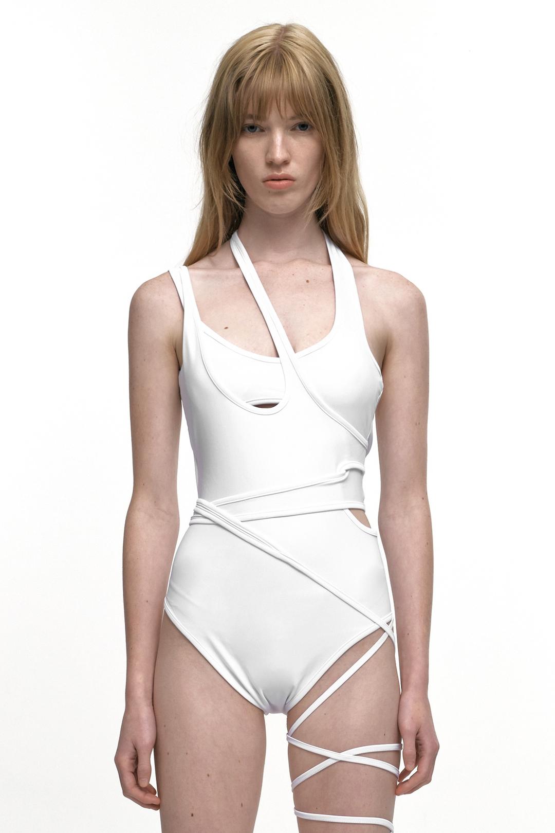 TWINE SWIM SUIT WHITE
