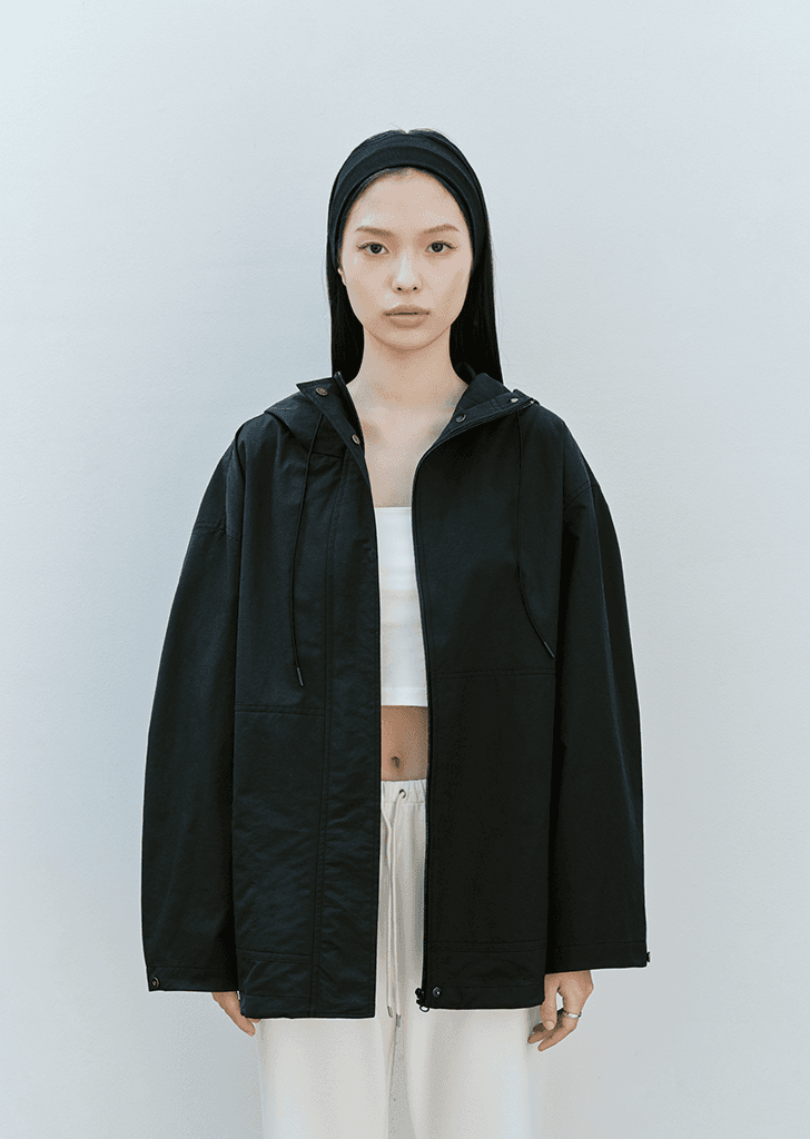 Loose rain jacket / Charcoal