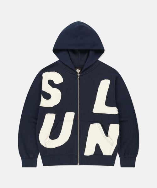 Capital Zip Up Hoodie Navy