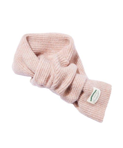 CAPSNSTUFF 몽실 니트 숏 머플러 PINK