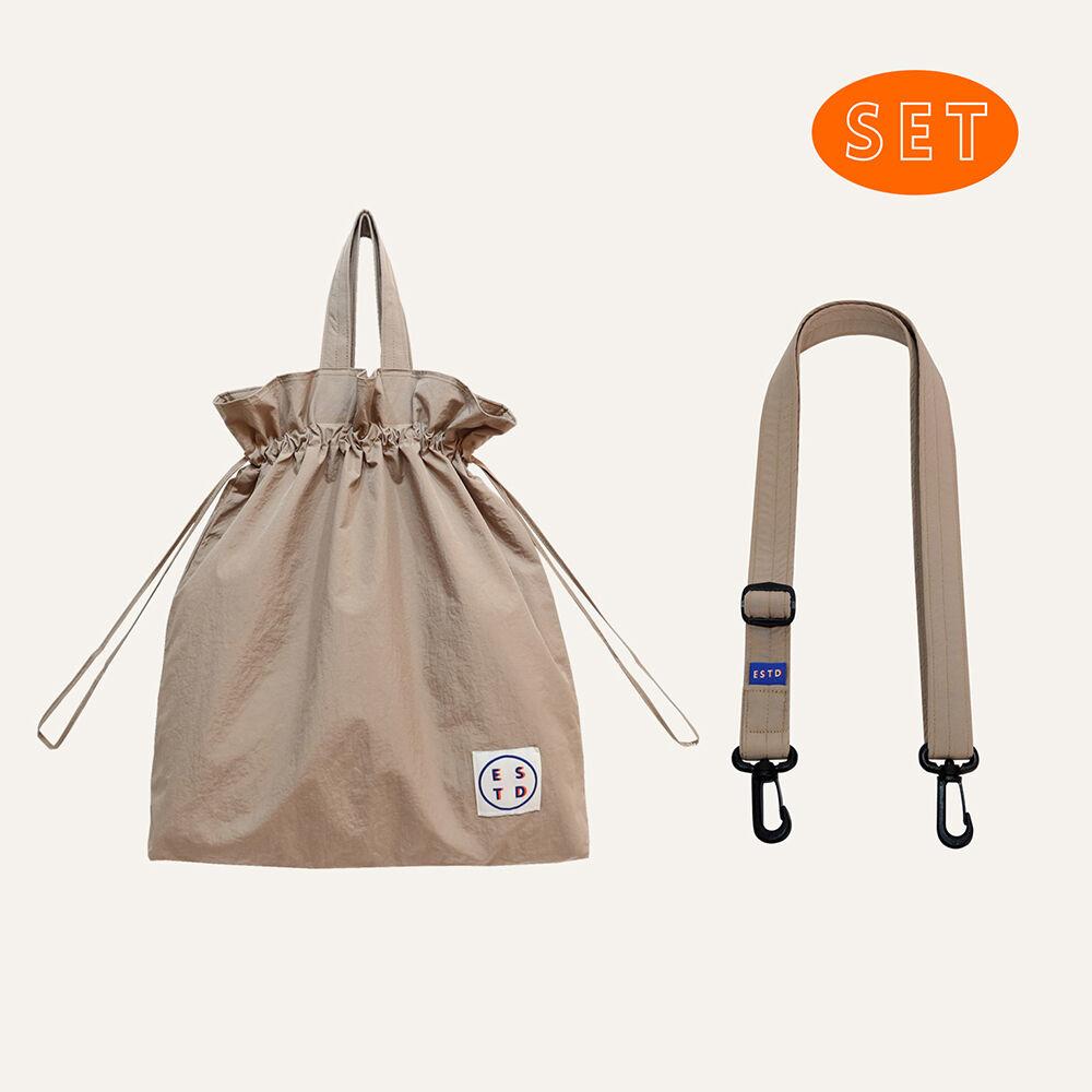 [ESTD] 포켓백 L + 스트랩 베이지 / 크로스백세트