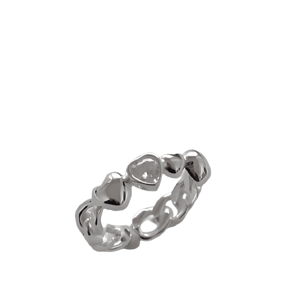 Heart cubic Chain ring