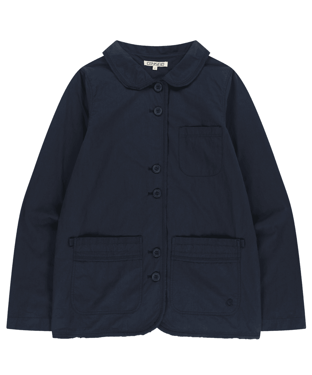 RAW EDGE COTTON JACKET NAVY