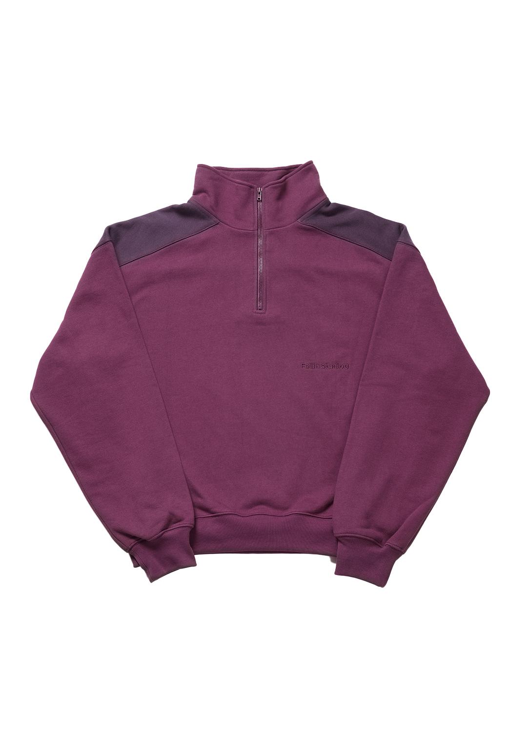 Yoke Half Zip-Up Purple