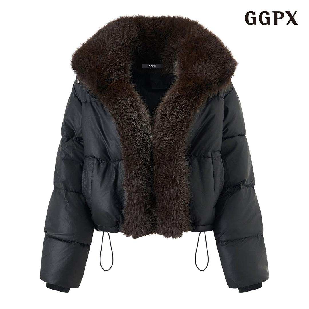 글로시 퍼 포인트 집업 패딩 점퍼 (GPDJJ029D)