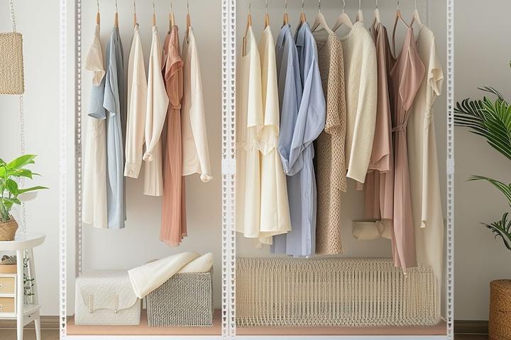 무볼트 드레스룸 조립식 철제 시스템행거 2colors