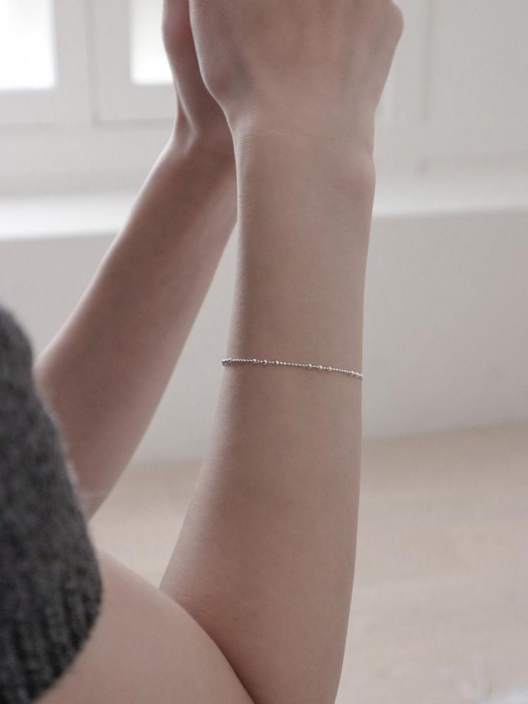 실버925 플롯 체인팔찌 볼팔찌