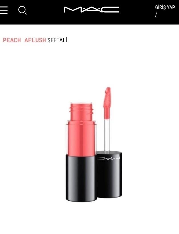 [터키핫딜]  맥 바뉘시 립 스테인 피치 어플러쉬 MAC VERSICOLOUR VARNISH CREAM LIP STAIN PEACH AFLUSH