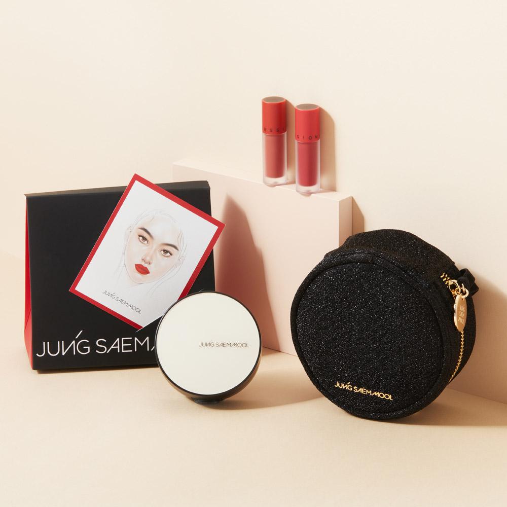 [단독포장] 정샘물 에센셜 스킨 누더 쿠션(본품)+틴트미니+파우치