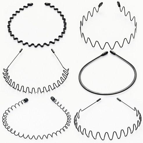 두발로 와이어 물결 스프링 머리띠 6종 세트 - 헤어액세서리 | 쿠팡