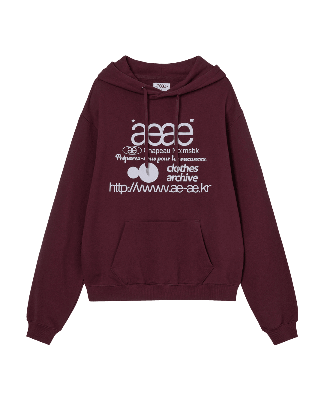 WEB LOGO LOOSED HOODIE [BURGUNDY]
