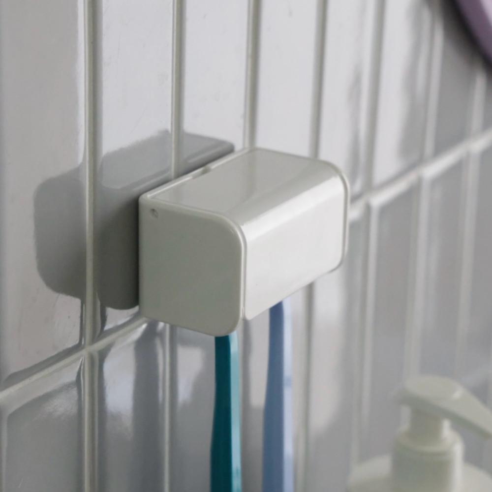 화이트 칫솔걸이 2구 욕실 정리 거치대