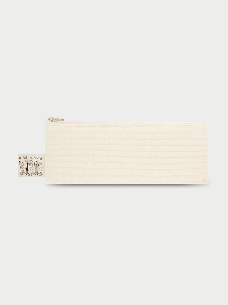 Quilted long pouch Vanilla 퀼티드 롱 파우치 바닐라