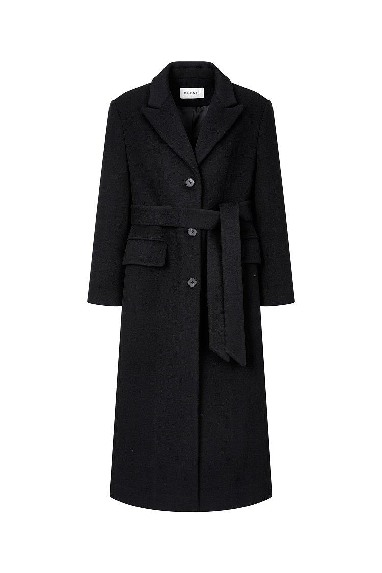 WOOL 세미오버 싱글 코트