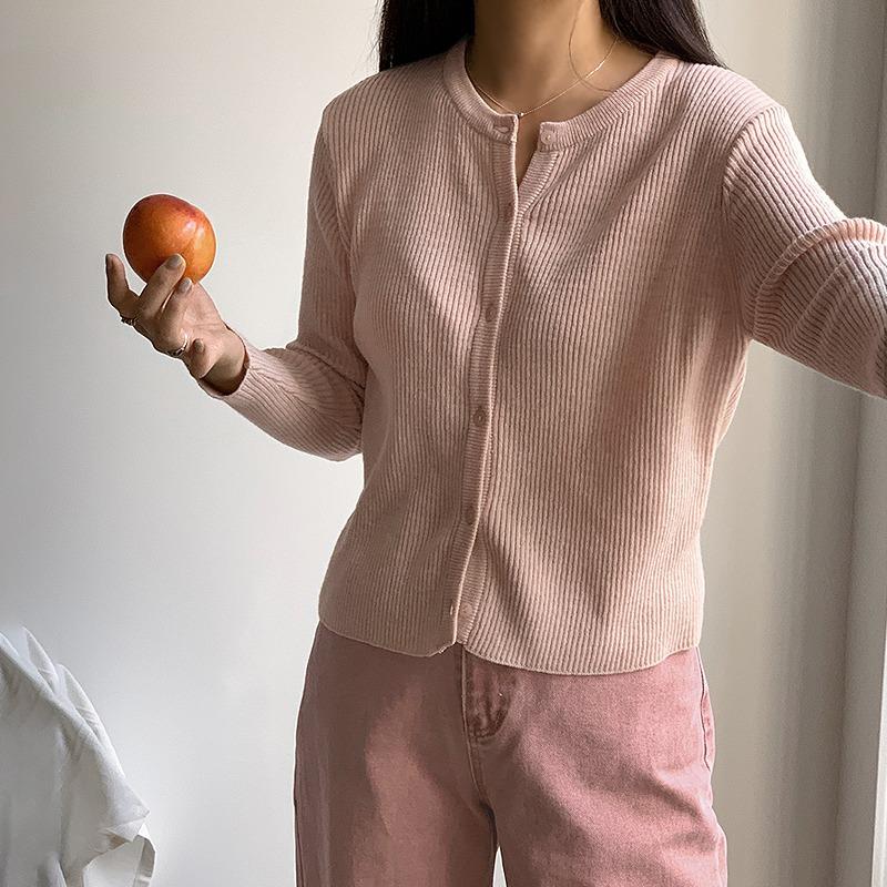 [Made]메이크 골지 라운드 가디건 - 4 color