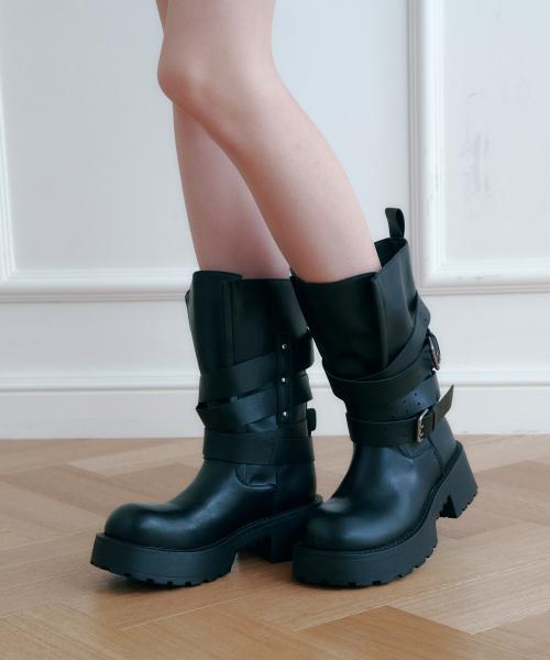 슬리쳐 버클 미들부츠 412546014 (5.5cm)