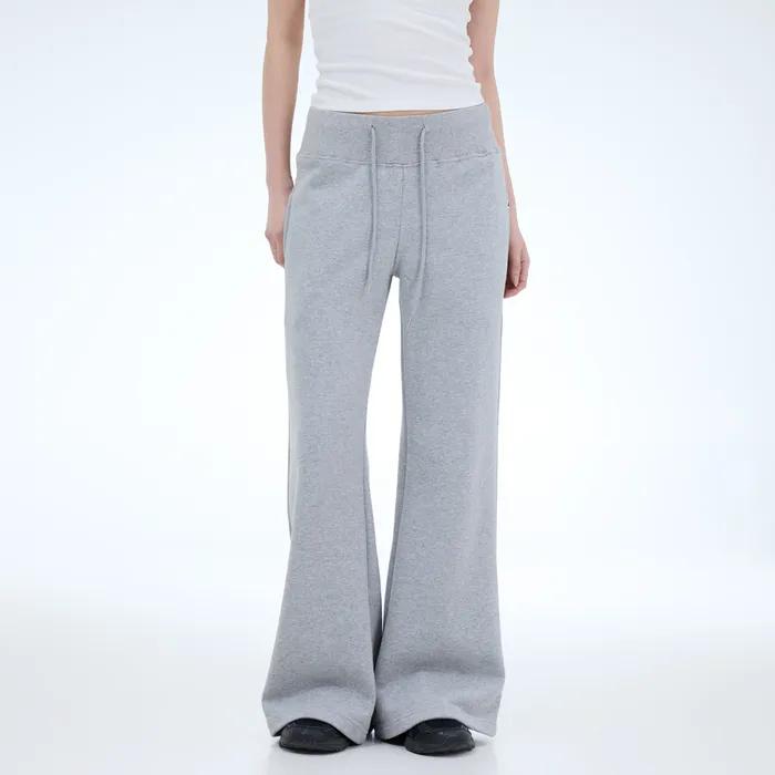 ESSENTIAL FLARE SWEAT PANTS-MELANGE GRAY