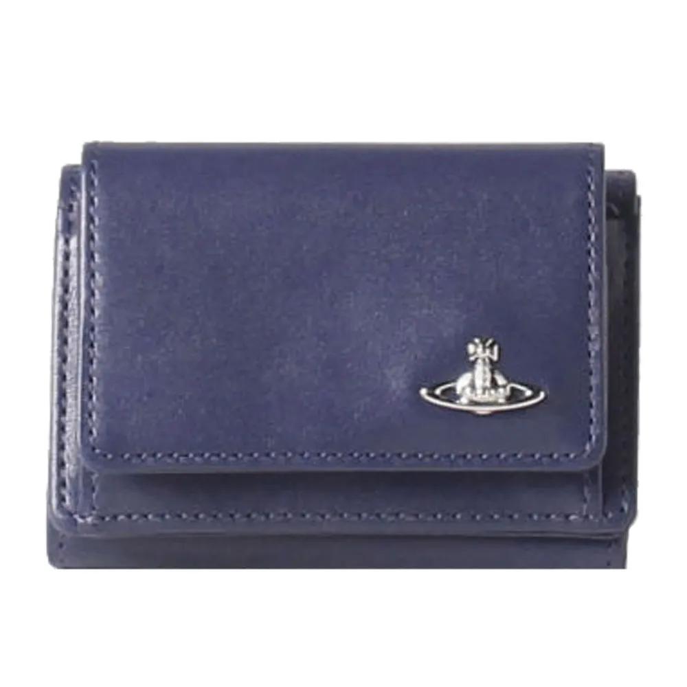 비비안웨스트우드 빈티지 워터 ORB 삼중 지갑 네이비 3318M1JNY