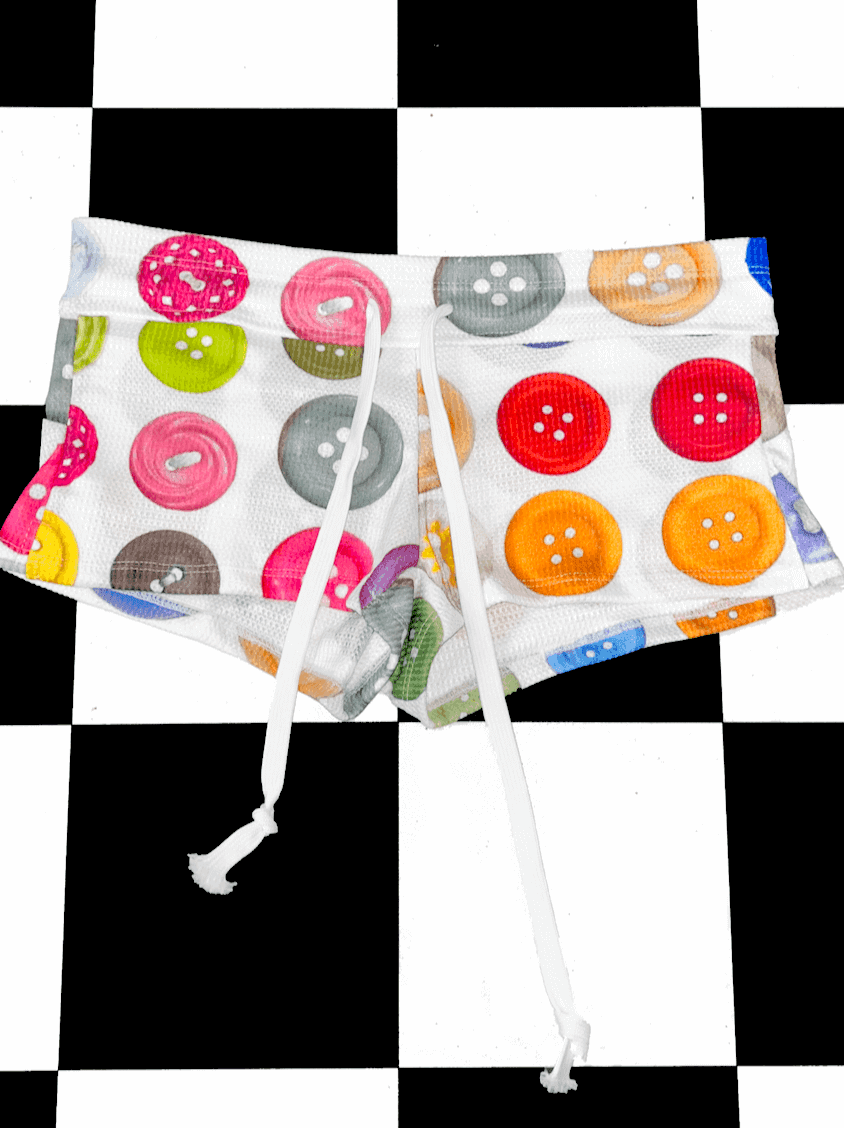 BUTTONS WAFFLE BOY SHORT