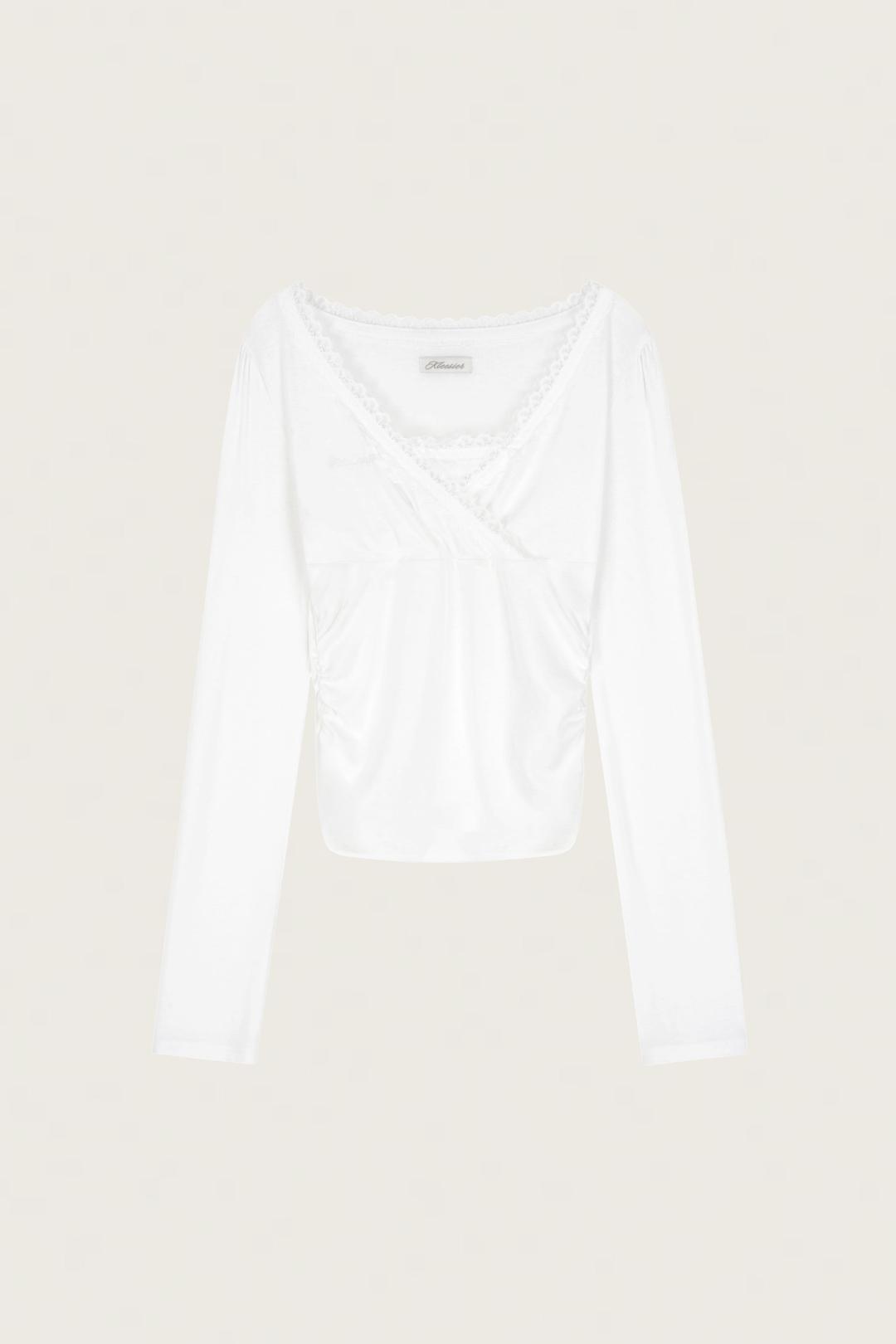 Vivienne Ballet Lace Top, White