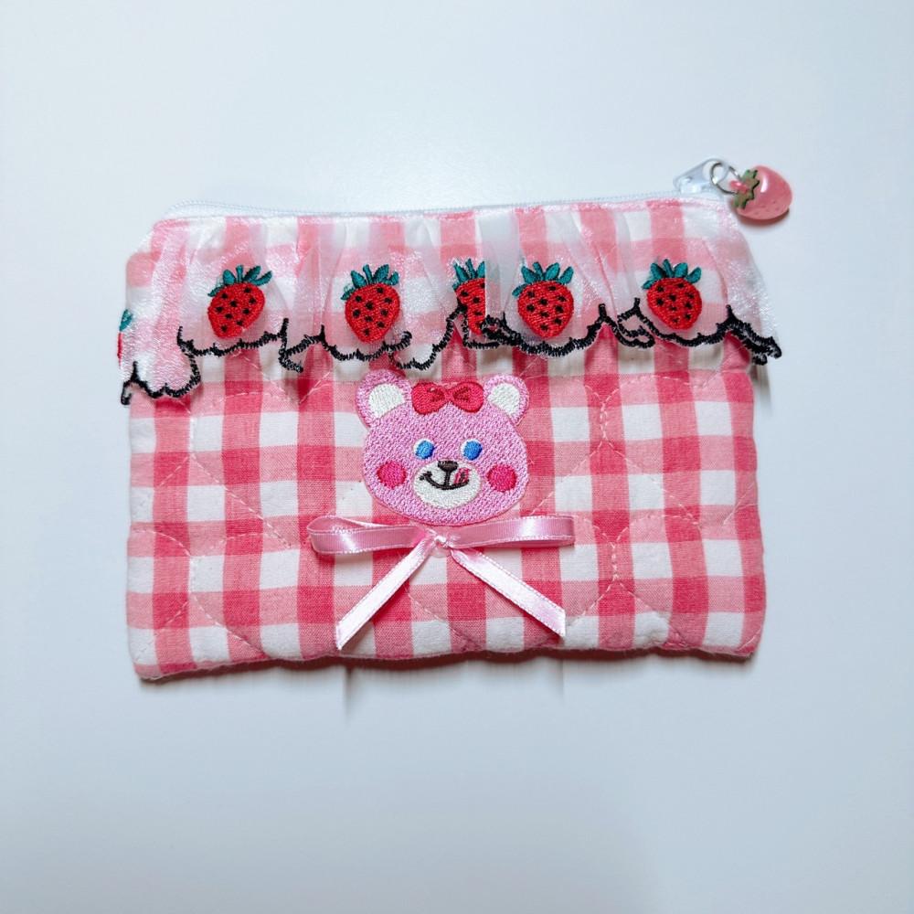 달달딸기곰 파우치