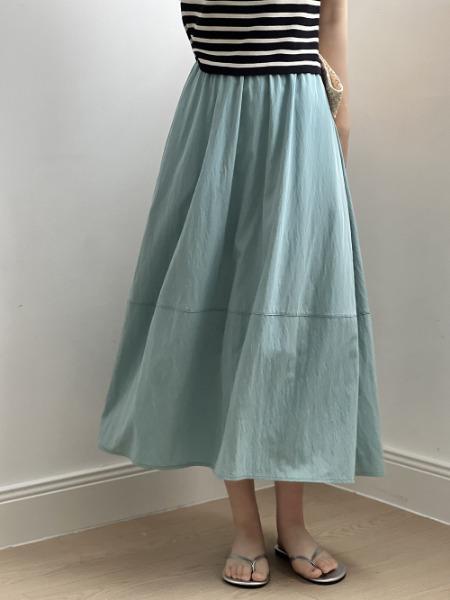 라인 플레어 롱 스커트 -4컬러