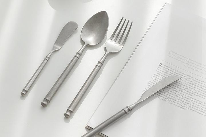 라마틴 빈티지 스텐 커트러리_엣지 디너스푼