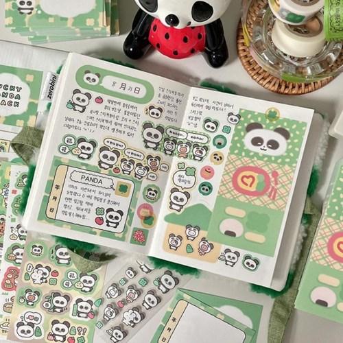 윤구 행운의 판다 스티커 패키지