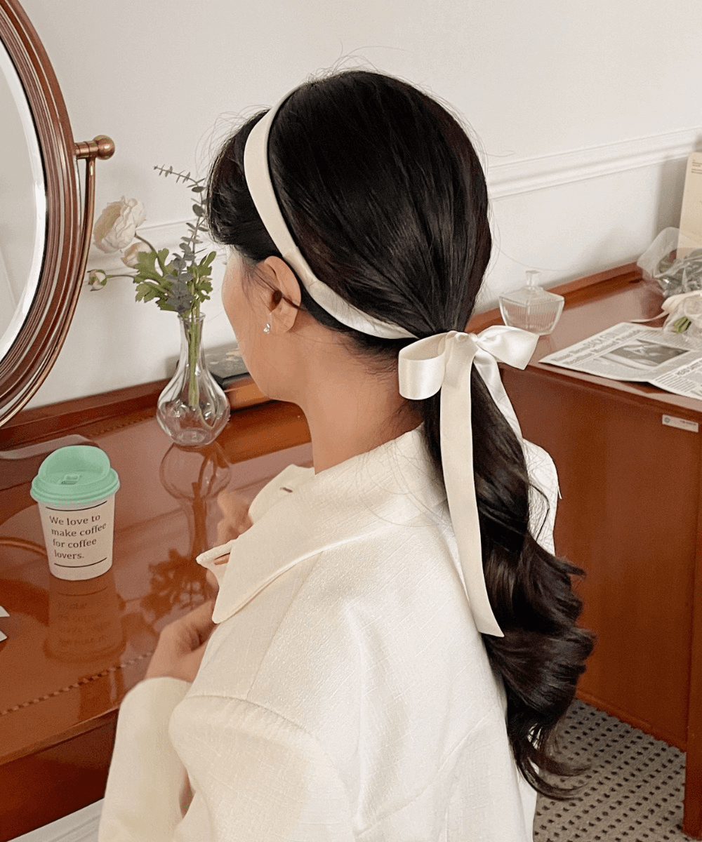 앨리스 리본 끈 머리띠 (3color)