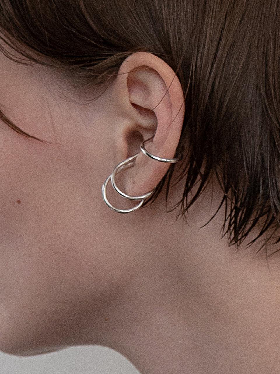 Bulb ear-cuff [silver]