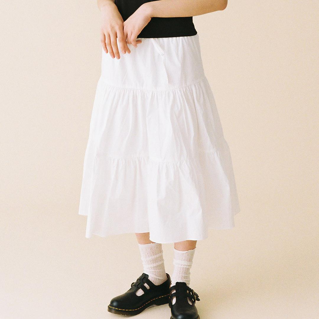 Butterfly shirring skirts(3color)