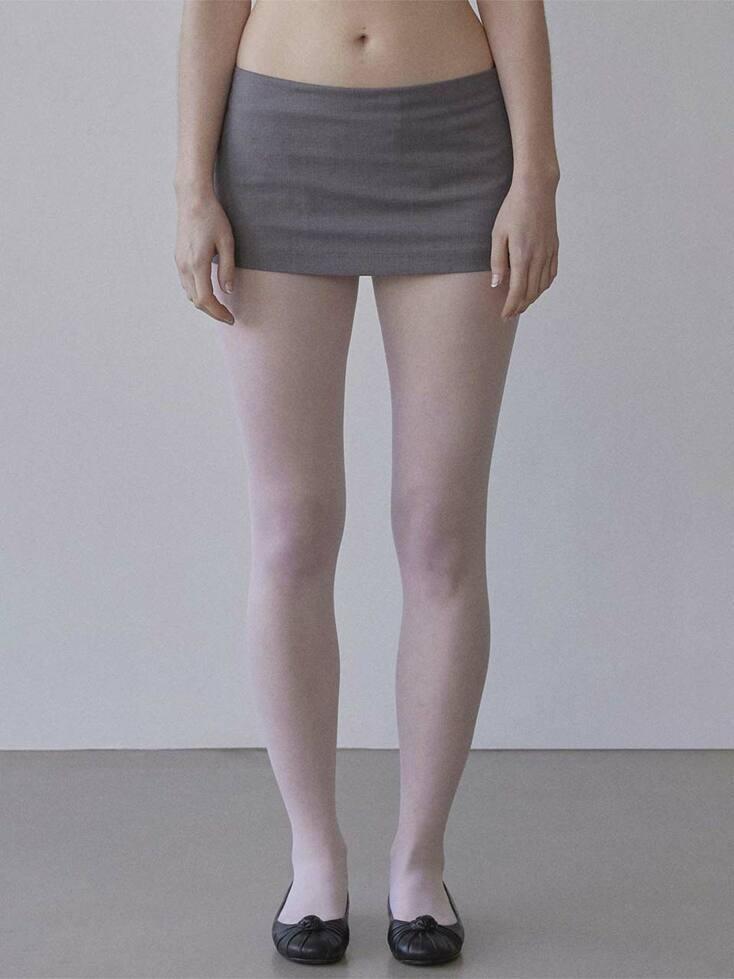 Good Girl Micro Skirt Gray