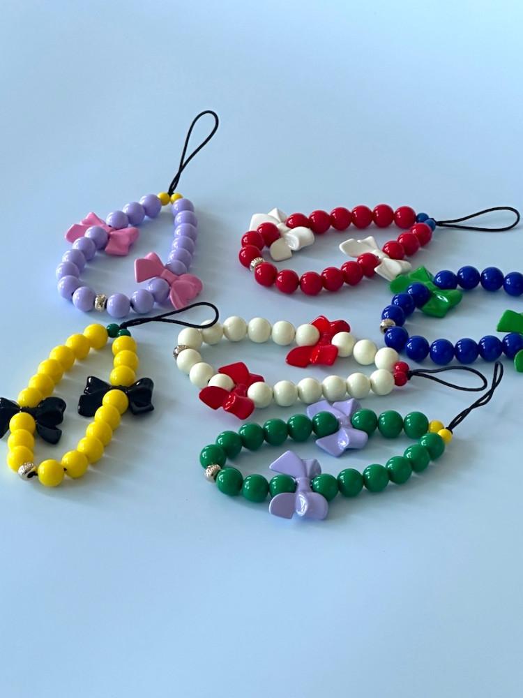 a little bit big ball ribbon strap (6color)